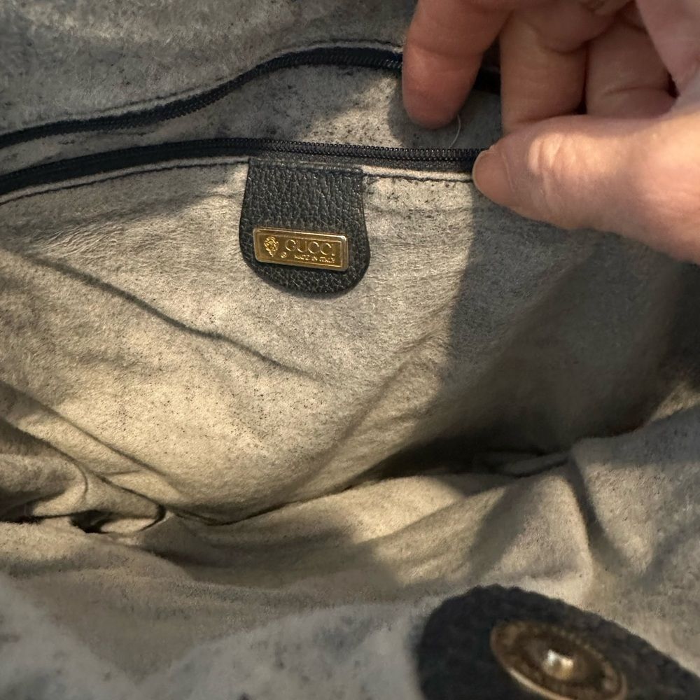 Gucci Monogram Black and Cream Tote - Picture 8 of 9
